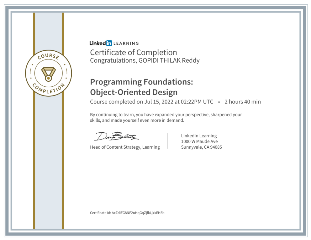 Object-Oriented Programming with Java